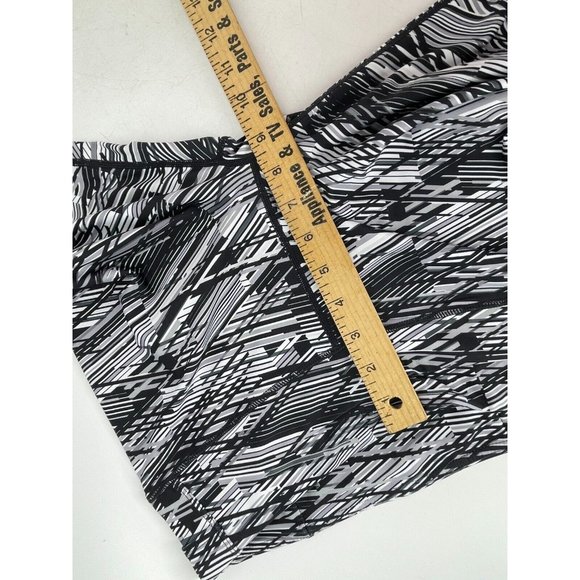 Fabletics Women's Black White Striped Pull On Stretch Activewear Leggings Size S - Picture 12 of 14